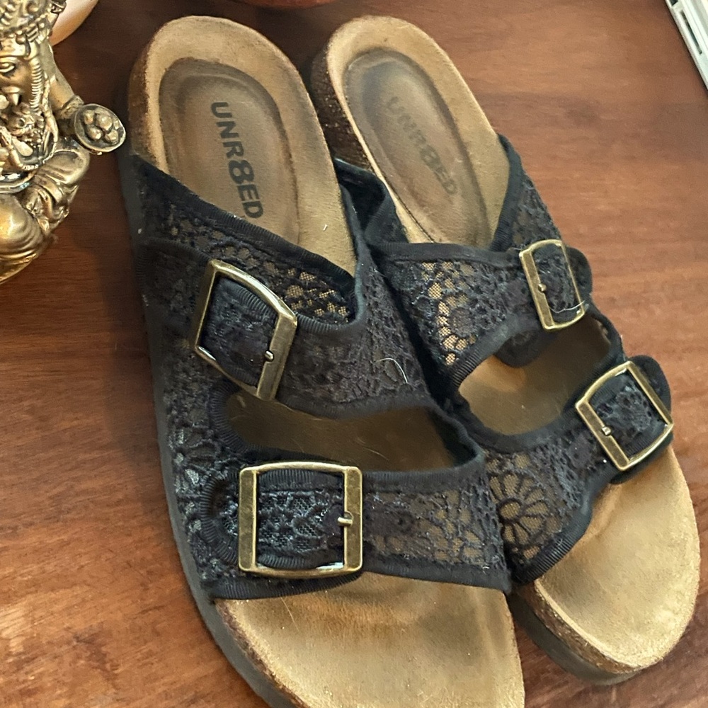 Black Lace sandals
